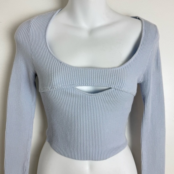 Urban outfitters Women's Ribbed Cutout Top - Light blue - Picture 2 of 5